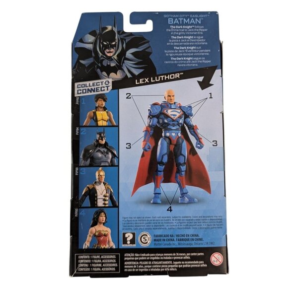 Mattel DC Comics Multiverse Gotham City Gaslight Batman Figure Lex Luthor New - Picture 4 of 8